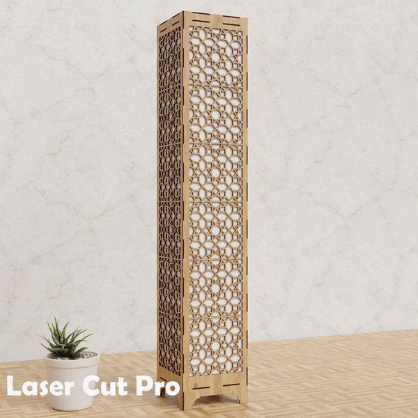 1M Standing floor lamp SVG laser files - Desk & table lamp for Bedroom Office Study Room