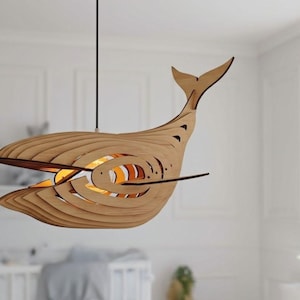 Blauwal hängende Pendelleuchten, Deckenleuchte im nordischen Stil