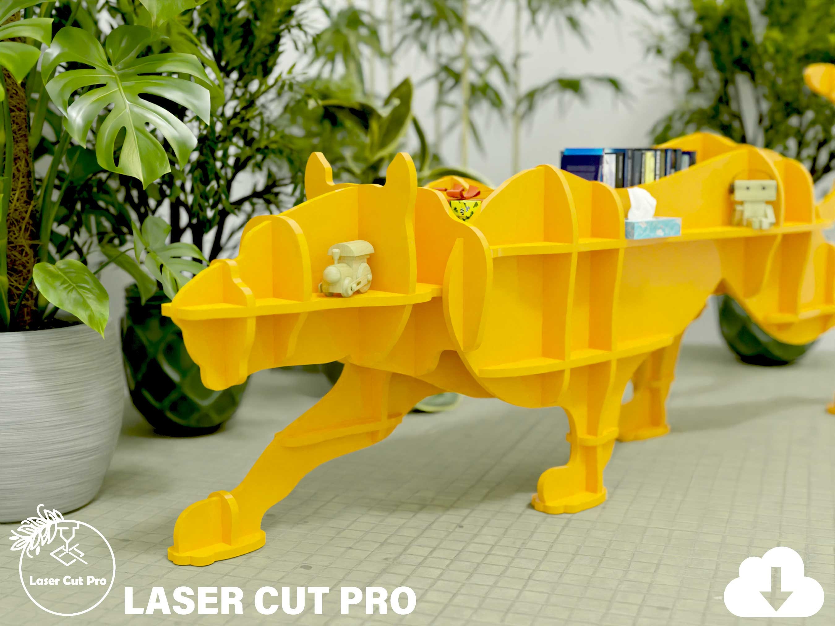 Laser Cut Tiger Cheetah Organizer Shelf Rack Template - Etsy