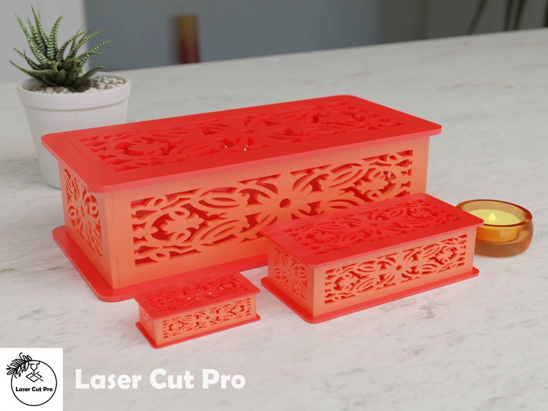 Box Template Jewelry Box Makeup Box DIY SVG CDR Pdf Etsy