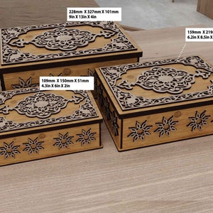 Jewelry Storage laser cut Box,  Jewelry Organizer with  Lid for Female Women Girls Home  Svg Ai Eps PDF dxf Laser Cut files