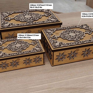 Jewelry Storage laser cut Box, Jewelry Organizer con coperchio per donne femminili Girls Home Svg Ai Eps PDF dxf File Laser Cut