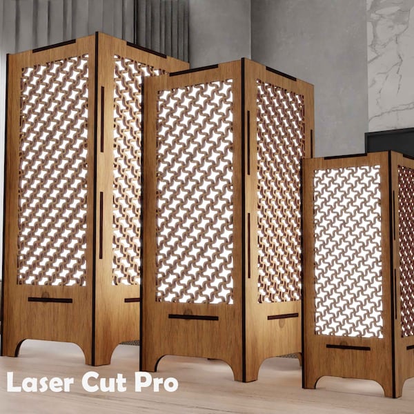 Desk lamp shades art deco for table - SVG laser and CNC cut files