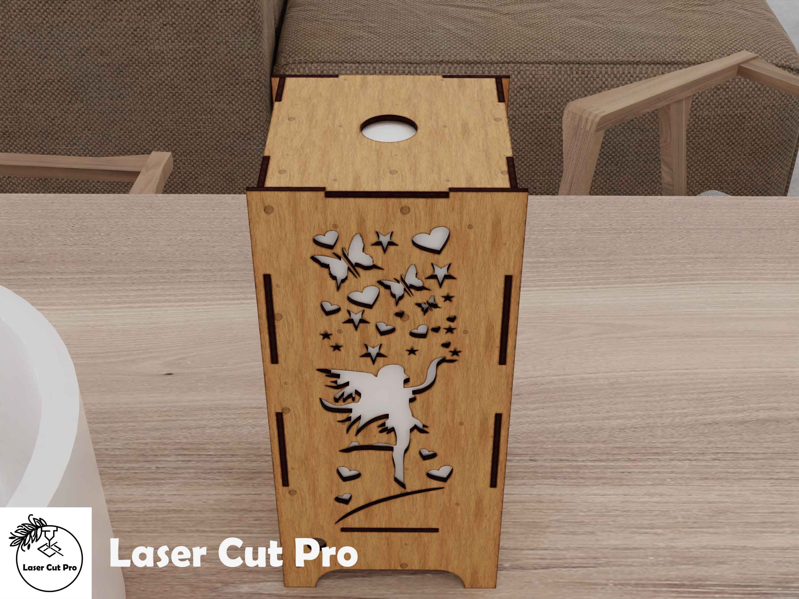 Laser Cut File Wooden Lamp Svg Glowforge Wood Water Drop Lamp 
