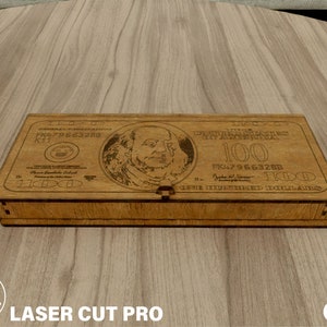 Geldumschlag Box - Laser geschnittene Datei - Geschenkbox für Bargeld - Geschenk Umschlag Box - Box für Geldscheine - Glowforge SVG SVG Ai Eps PDF dxf Dateien