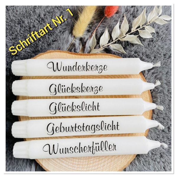 Kerze mit Botschaft, Kerze mit Text, Glückslicht, Liebesbotschaft, individuelle Kerzen, Kerzen für jeden Anlass; Geburtstag, Liebe, Geschenk