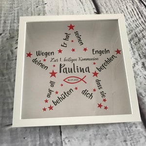 Geschenk zur Kommunion, Geschenk zur Taufe, Konfirmation, Nachtlicht, Bilderrahmen, Taufgeschenk, Leuchtrahmen, Personalisiertes Geschenk Bild 2