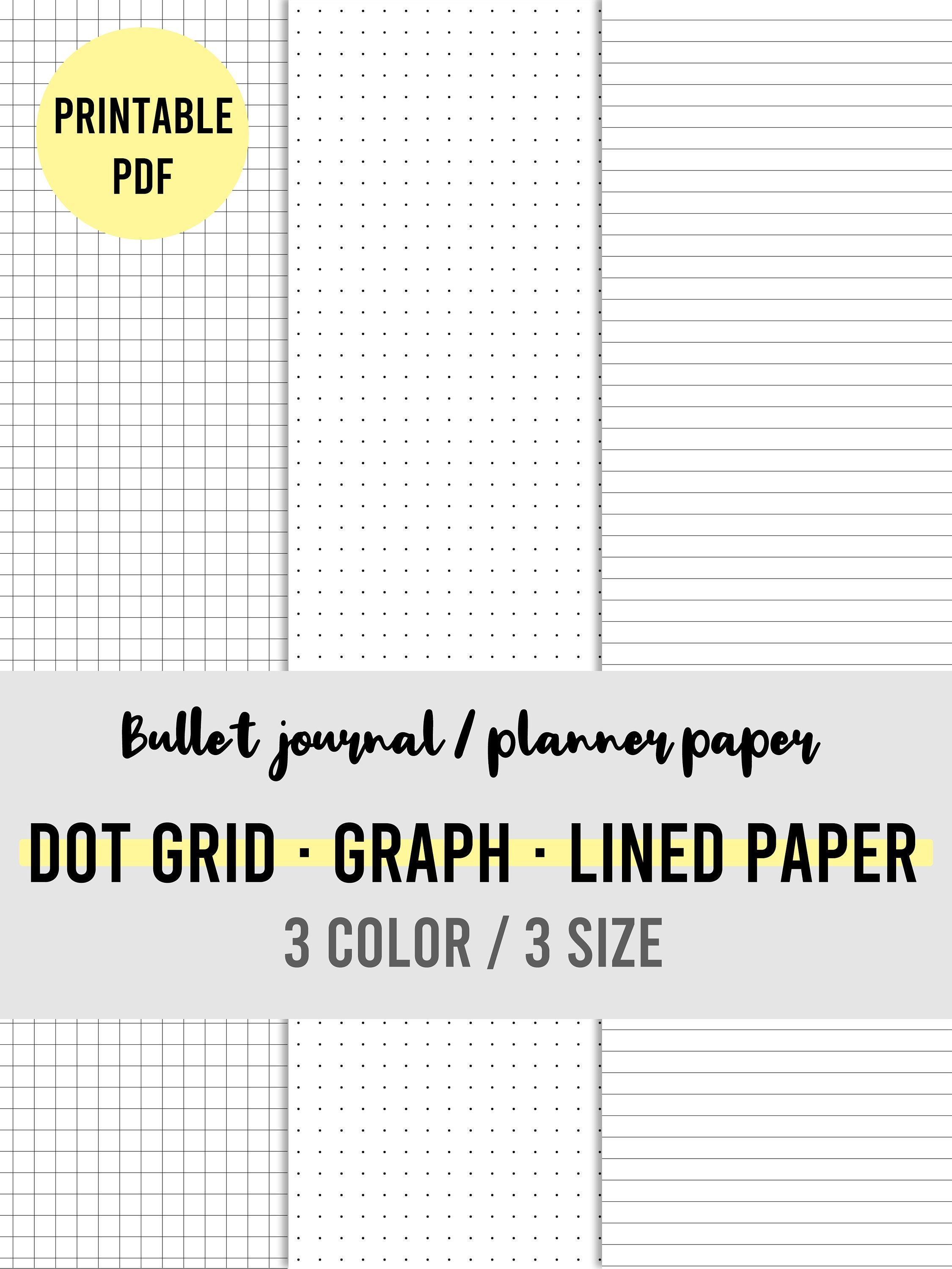 Printable Dot Grid Paper, Letter Size Dotted Paper, Bullet Journal, PDF  Printable