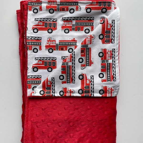 Fire Truck Blanket Etsy