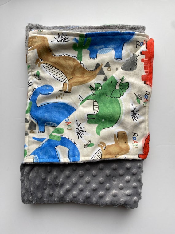 Dinosaur Baby Blanket Baby Boy Blanket Baby Shower Gift Etsy