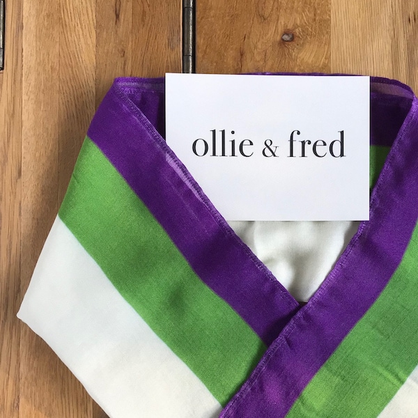 Suffragette sash scarf | Gift for feminists and history teachers  | Manchester gifts | Women’s History Gift | Manchester History