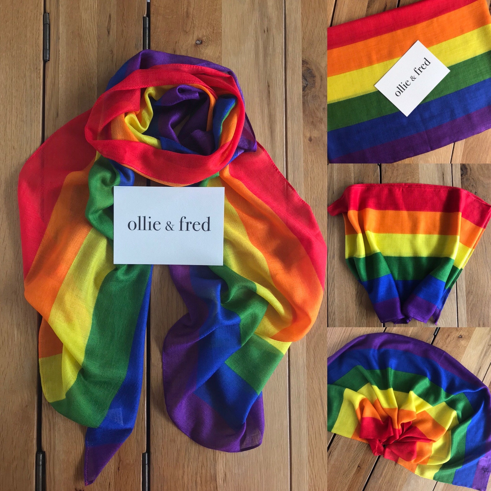 Rainbow Pride Scarf in Soft and Delicate Modal and Silk. Etsy Australia