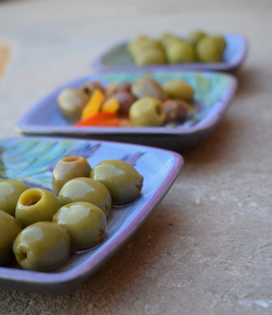 Lavender Moon 5 Square Platter Set of Three - Etsy