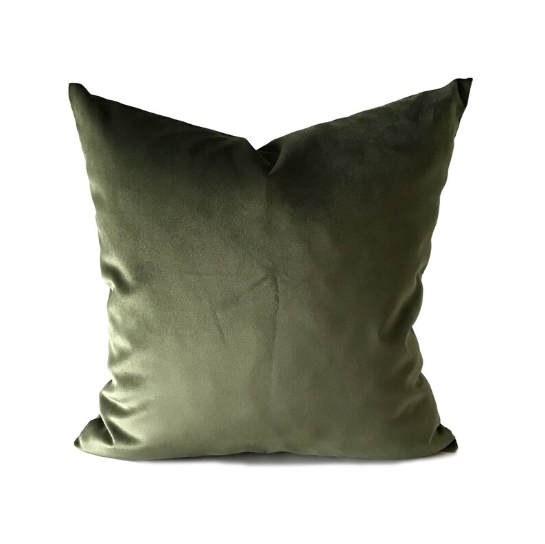 Moss Green Solid Velvet Cushion Cover Luxury Green Velvet Etsy