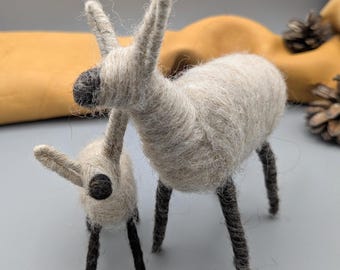 Donkey & baby SET* eco-friendly wool* sustainably-sourced gift* Waldorf Nativity Scene* Christmas* Mother's Day gift* baby shower