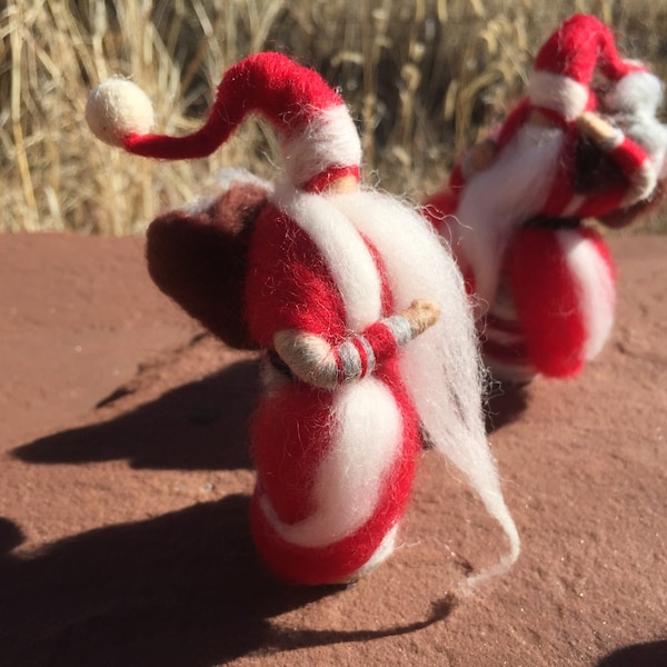 Santa Claus, Nativity scene, Saint Nicholas, Wool felted Santa, fairy, handmade, Waldorf, fiber art, Christmas, Merino wool