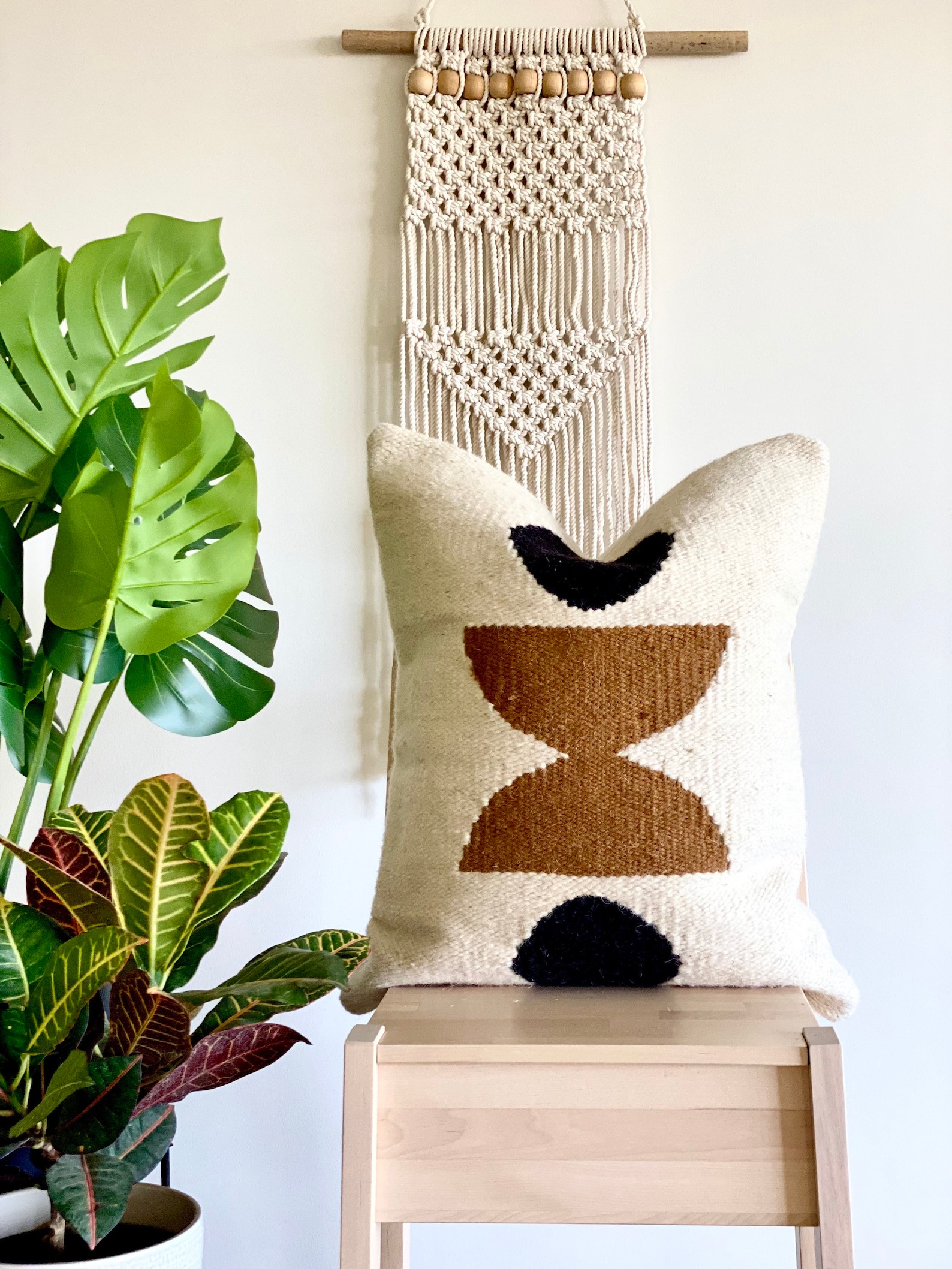 Handwoven Decorative Boho Throw Pillow, Cyla Pillow, Handmade ...