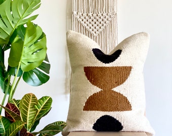 Handwoven Decorative Boho Throw Pillow, Cyla Pillow, Handmade Decorative Pillow, Kilim Pillow, Cushion Cover, Throw Pillow