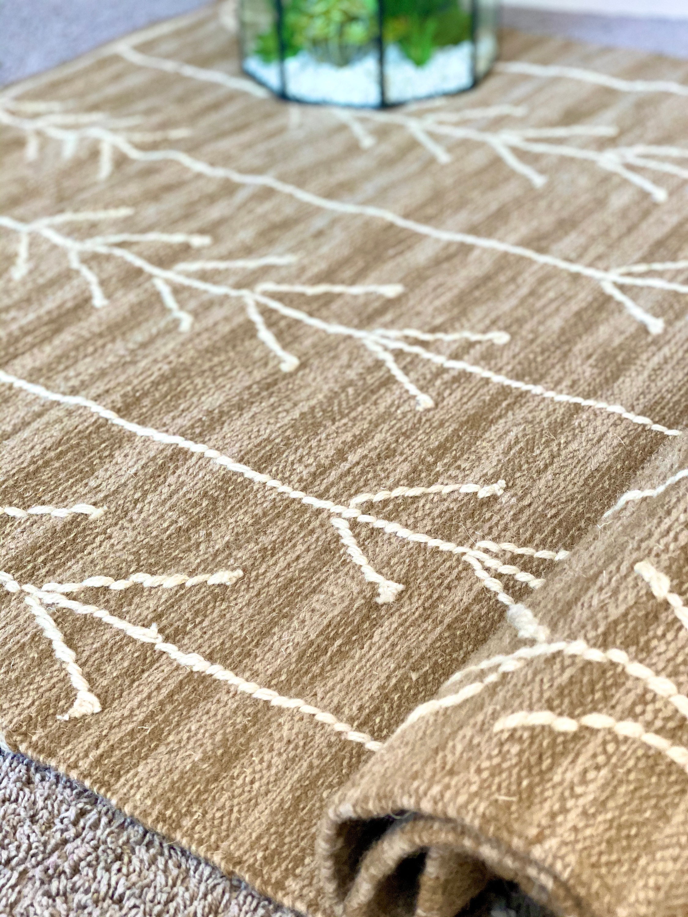 Handwoven Area Rug Cream Arrows Neutral Rug 100 Wool Area Etsy