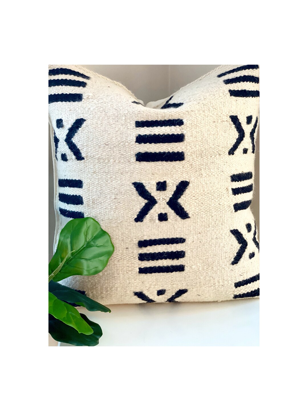 Handwoven Decorative Throw Pillow Cream Mia Pillow Etsy Canada
