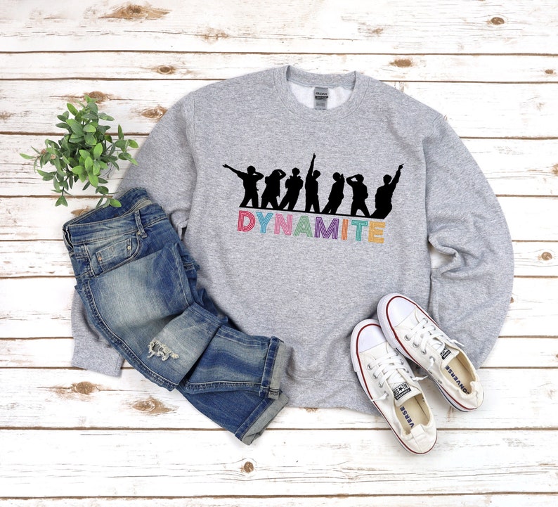 BTSî€ Dynamite Sweatshirt BTS Merchî€ î€€BTSî€ Gift Dynamite Shirt Etsy BTSî€ Dynamite Sweatshirt BTS Merchî€ î€€BTSî€ Gift Dynamite Shirt Etsy