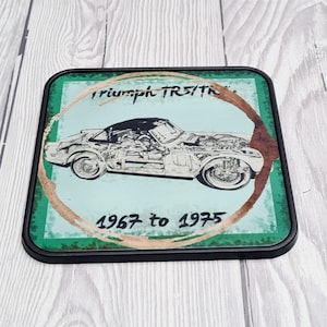 Triumph TR5 & TR6 Coaster | Triumph Gifts | Coasters | Car Enthusiast | Triumph TR5 and TR6 | Garage Wear | Car Coasters | Haynes | Man Cave