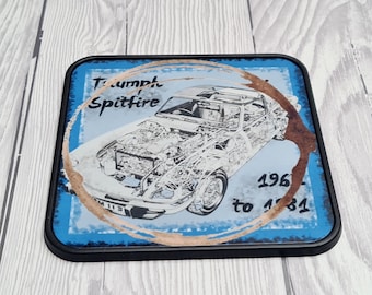 Triumph Spitfire Coaster | Triumph Gifts | Coasters | Car Enthusiast | Triumph Spitfire | Garage Wear | Car Coasters | Haynes | Man Cave