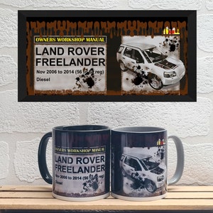 Mugs Land Rover Haynes | Mugs | Birthday Gifts | Land Rover Freelander | Car Memorabilia | Car Enthusiasts | Land Rover Gifts |