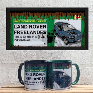 Mugs Land Rover Haynes | Mugs | Birthday Gifts | Land Rover Freelander | Car Memorabilia | Car Enthusiasts | Land Rover Gifts |
