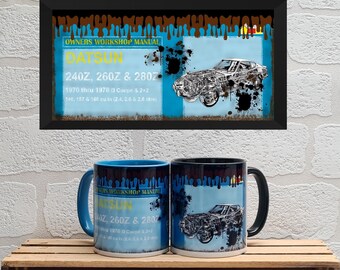 Mugs Datsun Haynes | Mugs | Birthday Gifts | Datsun 240Z, 260Z & 280Z | Car Memorabilia | Car Enthusiasts | Datsun Gifts | Datsun Manual