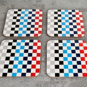 Fina Coasters | Coaster | Birthday Gifts | Chequered Coasters | McLaren Gifts | Motorsport | BMW Gifts | Beer Coasters | Racing Coasters