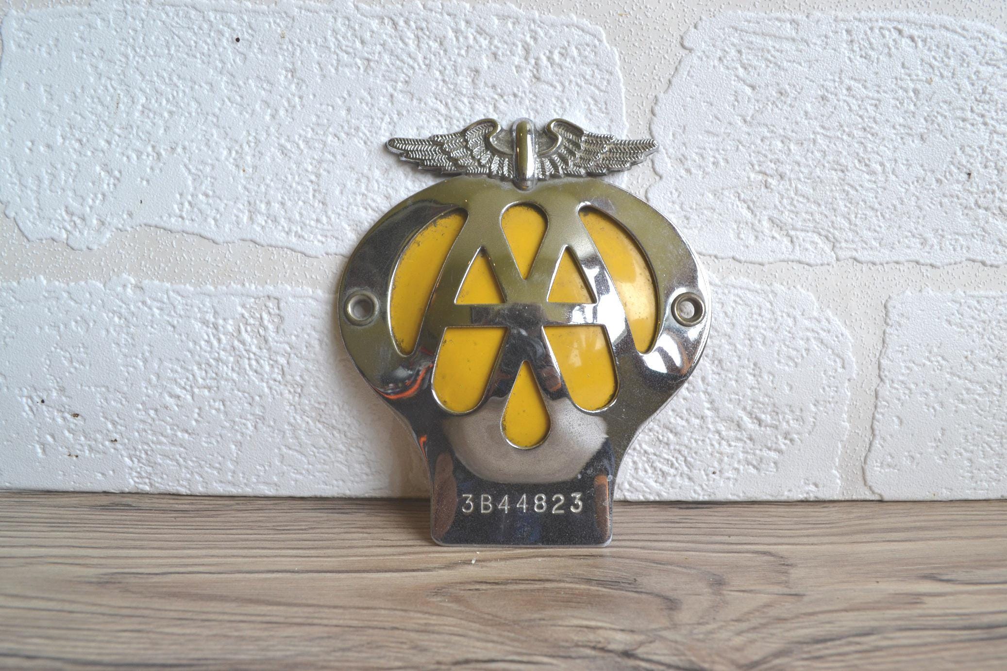 1960 年代の AA カーバッジ + キー、キーリング Aa car badge - Etsy 日本