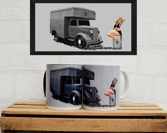 Pin Up Girl Mugs | Truck Mug | Retro Truck | Bass Truck | Pin Up Girl Gifts | Birthday Gifts | Retro Truck Gifts | Pin Up Girls |