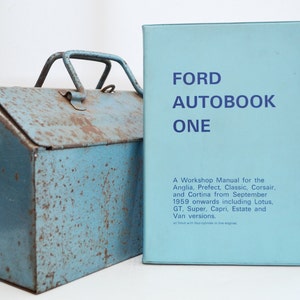 Manual de taller de Ford Autobook / Manual del propietario de Ford Anglia, Prefect y Cortina / Libro de tapa dura / Regalo de cumpleaños / Recuerdos de automóviles / Libro de automóviles