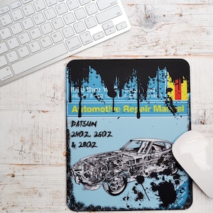 Mousemats Datsun 240Z Haynes | Mousemat | Birthday Gifts | Datsun | Car Memorabilia | Car Enthusiasts | Datsun Gifts | Datsun 240Z
