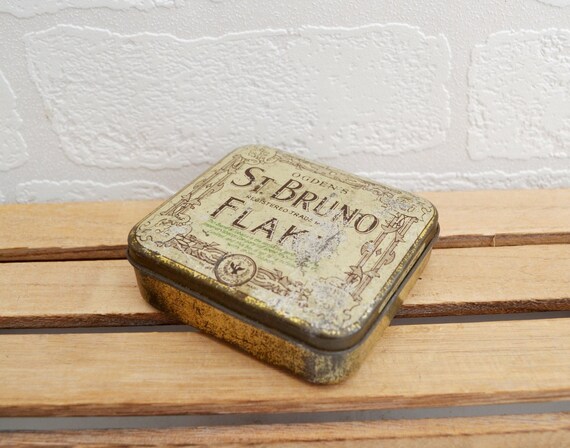 St Bruno Flake Tobacco Tin | Tobacco Tin | Vintage Collectables |  Advertisement Tin