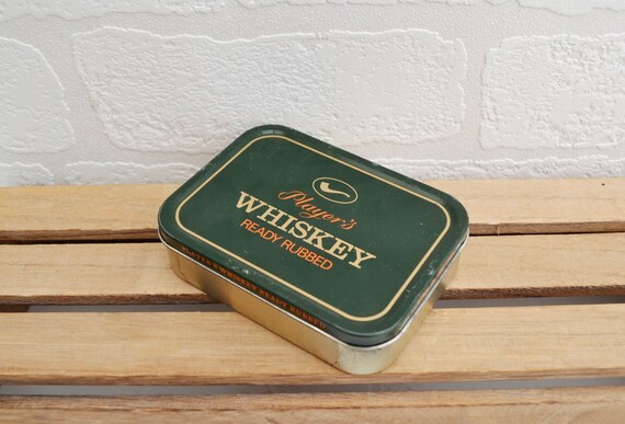 Players Whiskey Tobacco Tin | Tobacco Tin | Vintage Collectables |  Advertisement Tin