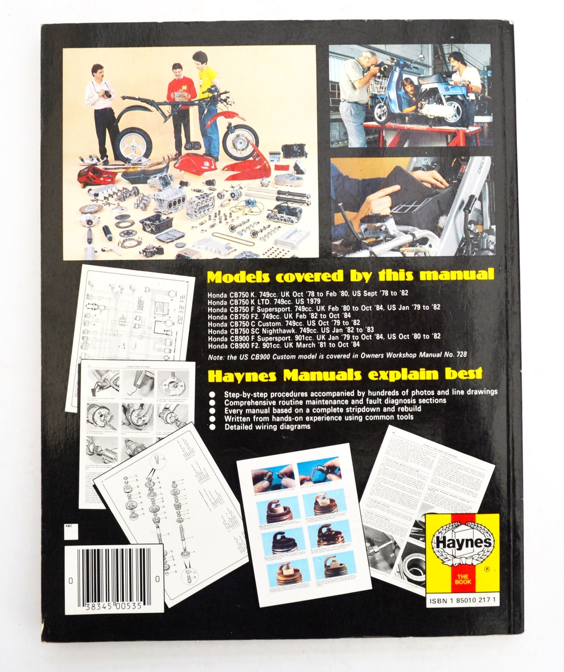 Haynes Honda Owners Workshop Manual Honda CB Owners Manual | Etsy