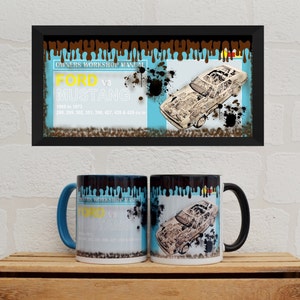 Mugs Ford Mustang Haynes | Mugs | Birthday Gifts | Ford Mustang V8 | Car Memorabilia | Car Enthusiasts | Ford Gifts |