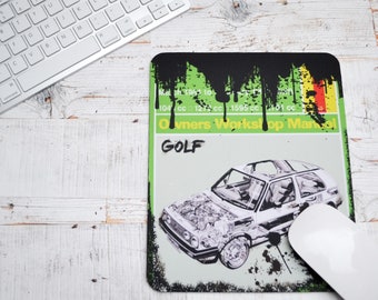 Mousemats Volkswagen Golf Haynes | Mousemat | Birthday Gifts | VW | Car Memorabilia | Car Enthusiasts | VW Gifts | Volkswagen Golf
