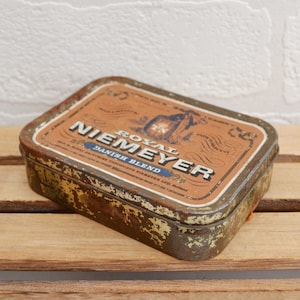 Royal Niemeyer Tobacco Tin | Tobacco Tin | Vintage Collectables | Advertisement Tin | Tobacco Gifts