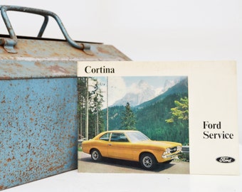 Ford Cortina Service Book | Ford | Service Book | Birthday Gift | Car Memorabilia | Book for Dad | Gifts | Ford Gifts | Car Gifts