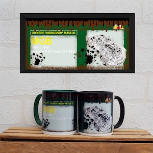 Mugs MGB Haynes | Mugs | Birthday Gifts | MG | Car Memorabilia | Car Enthusiasts | MGB Gifts | Haynes Workshop Manual