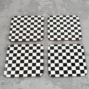 Chequered Flag Coasters | Coasters | Birthday Gifts | Coasters | Dinnerware Sets | Table Setting | Motorsport | Chequered