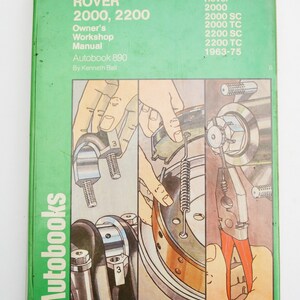 Autobook Rover Workshop Manual Rover 2000 Owners Manual | Etsy
