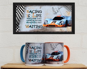 Mugs Steve McQueen Quote | Mugs | Birthday Gifts | Gifts | Car Memorabilia | Car Enthusiasts | Motorsport Gifts | Man Cave | Le Mans |