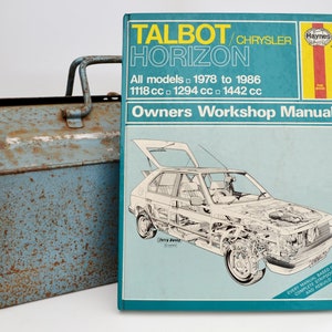 Haynes Owners Workshop Manual, Talbot/Chrysler Horizon, Talbot Owners Manual, Hardback Book, Fathers Day Gift, Car Memorabilia, Car Books