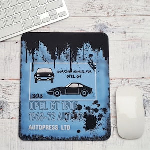 Mousemats Opel GT Autobook | Mousepad | Birthday Gifts | Opel GT | Opel Mouse Pad | Opel Memorabilia | Opel Gifts