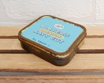 Players Navy Cut Tobacco Tin | Tobacco Tin | Vintage Collectables |  Advertisement Tin