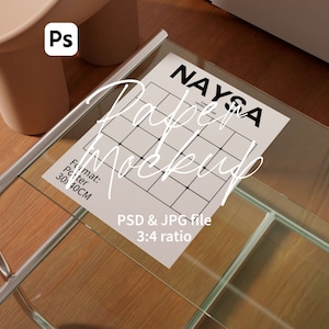 3x4 Poster Mockup. Digitale Papier Vertikale Karte. Innen Mockup. 30x40 cm Poster Mock-up. Druckbare Kunst Display. Print on Demand.